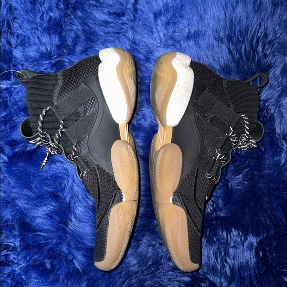 Adidas X Pharrell Williams Black Crazy BYW HU Basketball  adidas Men\'s Pharrell Williams Black Gum Basketball Shoes size - US11